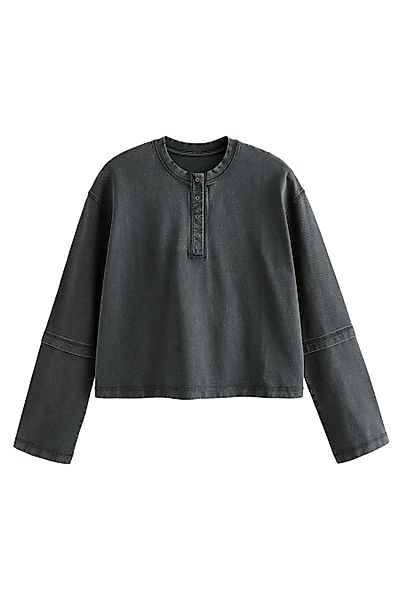 Next Sweatshirt Relaxed Fit Henley Sweatshirt günstig online kaufen