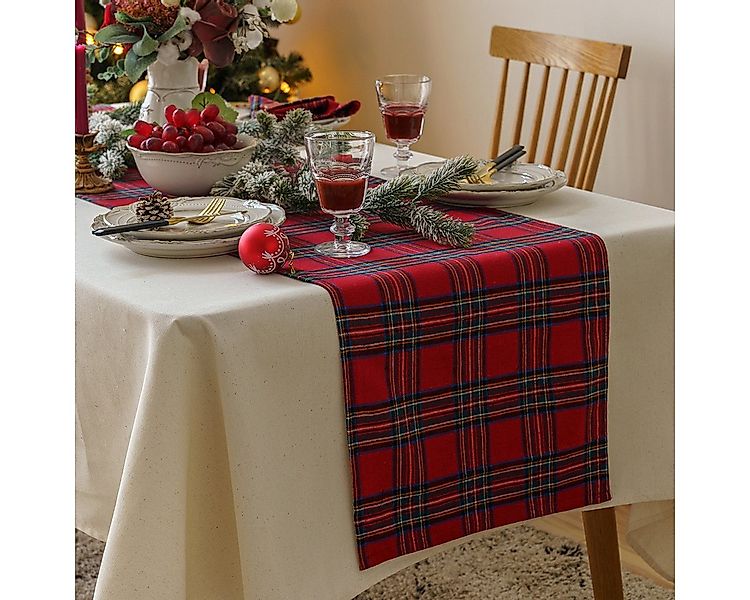 Jibenhome Tischläufer Doppelseitiger Tischläufer Weihnachtstischdeko Buffal günstig online kaufen