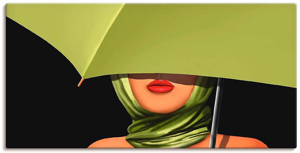 Artland Leinwandbild "Rote Lippen" Mode 1 Stk. tlg. auf Holzrahmen gespannt günstig online kaufen