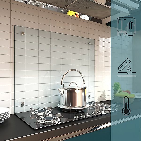 Melko Küchenrückwand Glasrückwand Herdspritzschutz Sicherheitsglas inkl. günstig online kaufen