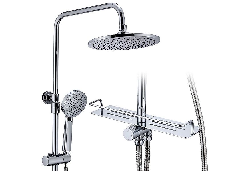 HOMELODY Duschsystem Regendusche Duschsystem ohne Armatur mit Ablage, Regen günstig online kaufen