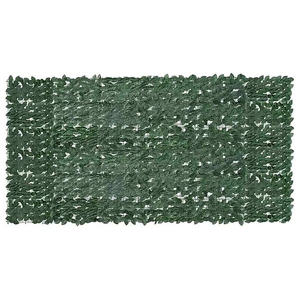vidaXL Balkon-Sichtschutz mit Dunkelgrünen Blättern 300x150 cm 315491 günstig online kaufen