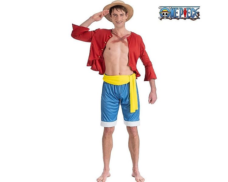CHAKS Kostüm One Piece Strohhut Monkey D. Ruffy für Herren günstig online kaufen