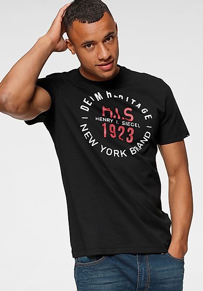 H.I.S Rundhalsshirt Kurzarm, schmale Passform, mit günstig online kaufen