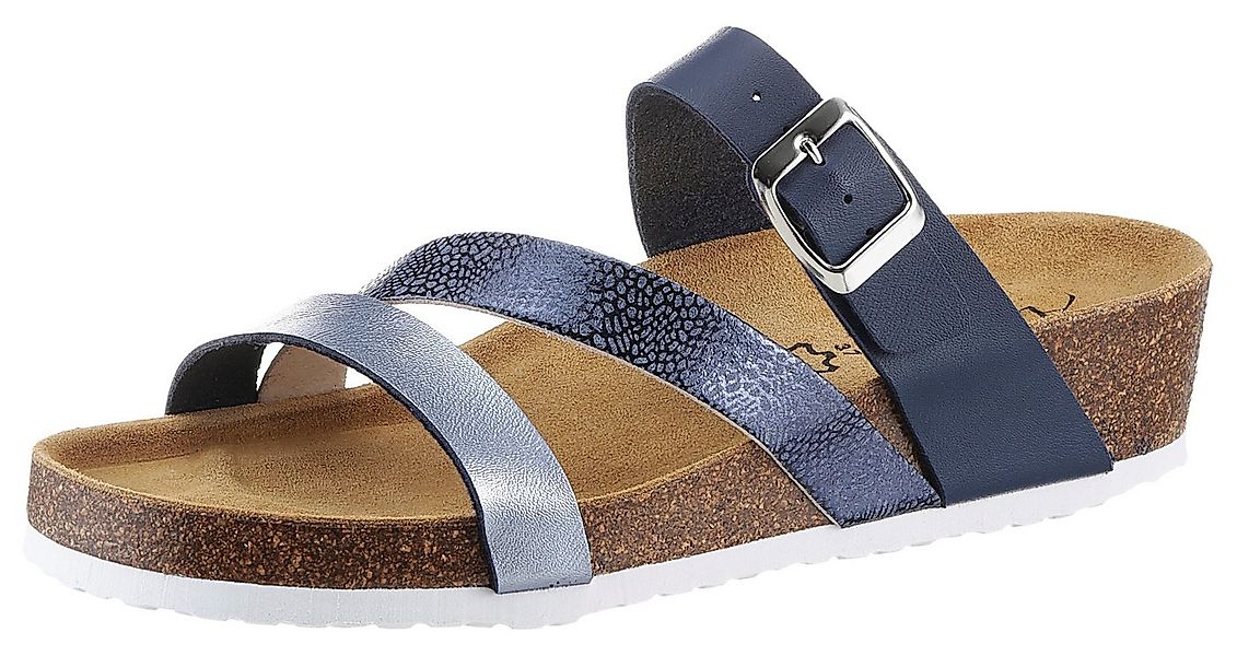 Aniston SHOES Pantolette, Keilabsatz, Sommerschuh, Schlappen mit Schnallenv günstig online kaufen