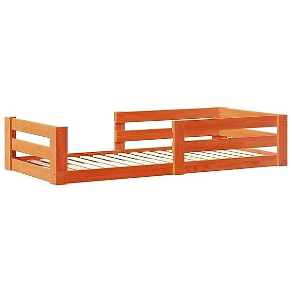 vidaXL Massivholzbett ohne Matratze Wachsbraun 70x140 cm Kiefernholz 855689 günstig online kaufen