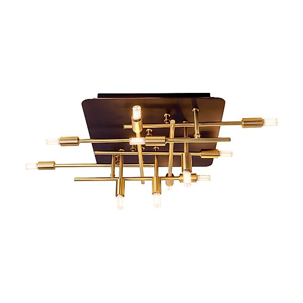 näve LED Deckenleuchte »Ancona« G9 1 Stk. Warmweiß messing/schwarz, Lichtfa günstig online kaufen