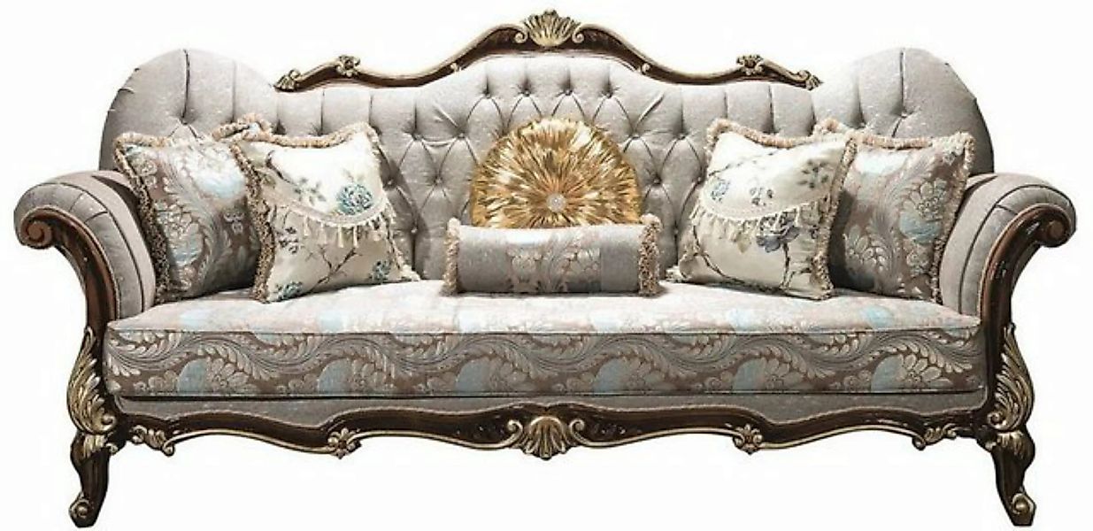Casa Padrino Sofa Luxus Barock Wohnzimmer Sofa mit Glitzersteinen und dekor günstig online kaufen