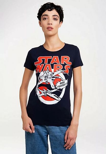 LOGOSHIRT T-Shirt X-Wings - Krieg der Sterne - Star Wars mit auffälligem Re günstig online kaufen