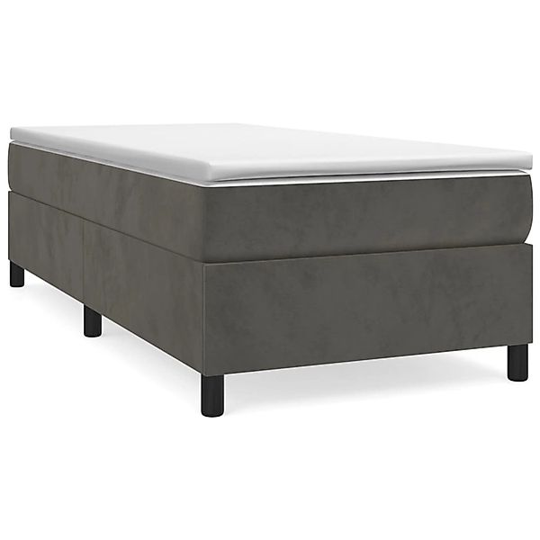 vidaXL Boxspringbett Dunkelgrau 90x190 cm Samt1378218 günstig online kaufen