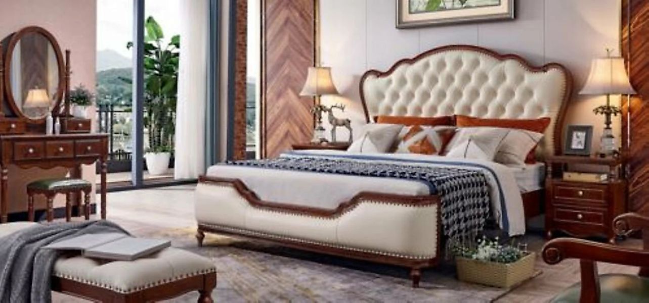 JVmoebel Bett, Doppelbett Betten Bettrahmen Bett Holz Doppel Schlafzimmer W günstig online kaufen