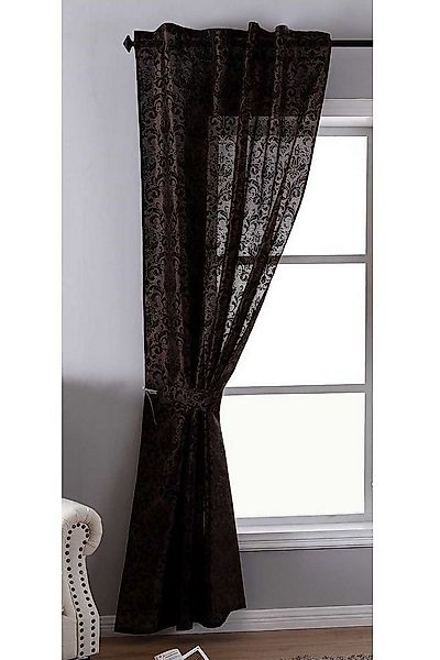 Gardinenbox Vorhang (1 St), verdeckte Schlaufen, blickdicht, Flockfasern, W günstig online kaufen