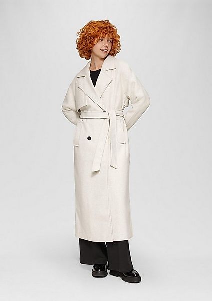 QS Trenchcoat Outdoor-Mantel Trenchcoat in Wolloptik günstig online kaufen