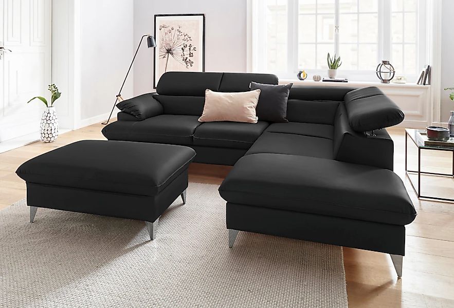 COTTA Polstergarnitur "Caluso L-Form", Set bestehend aus: Ecksofa mit Kopft günstig online kaufen