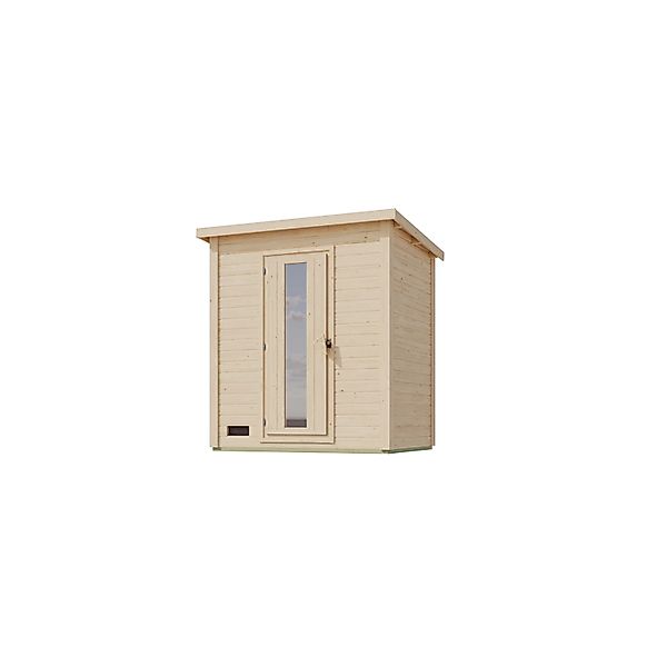 Chillroi 38mm Saunahaus Melo 1 Naturbelassen mit Ofen 9kW Steuerung günstig online kaufen