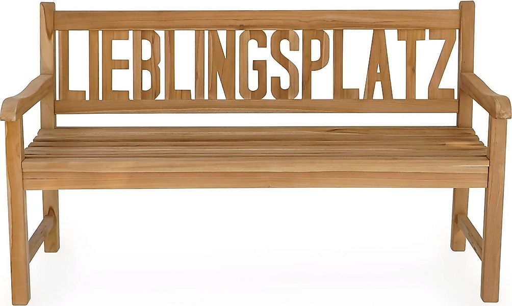 Garden Pleasure Gartenbank Teak Gartenbank LIEBLINGSPLATZ 150 cm 3-sitzig m günstig online kaufen