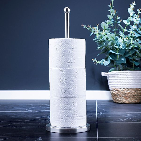 Gravidus Toiletten-Ersatzrollenhalter Edelstahl WC Ersatzrollen-Ständer günstig online kaufen