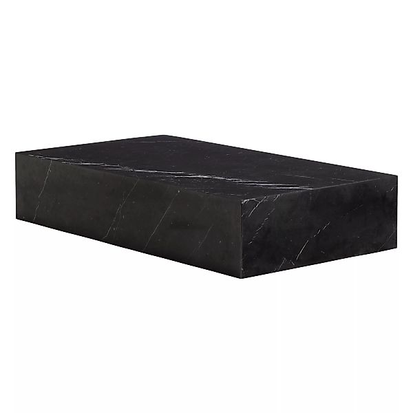 Couchtisch Plinth Grand stein schwarz / Marmor - 137 x 76 cm x H 28 cm - Au günstig online kaufen