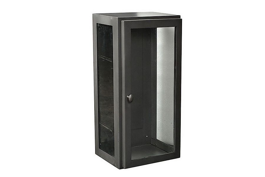 daslagerhaus living Vitrine Wandvitrine Metall/Glas grau günstig online kaufen