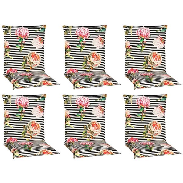 Beo Sitzauflage Niedriglehner Toronto 6er Set Schwarz-Weiß günstig online kaufen