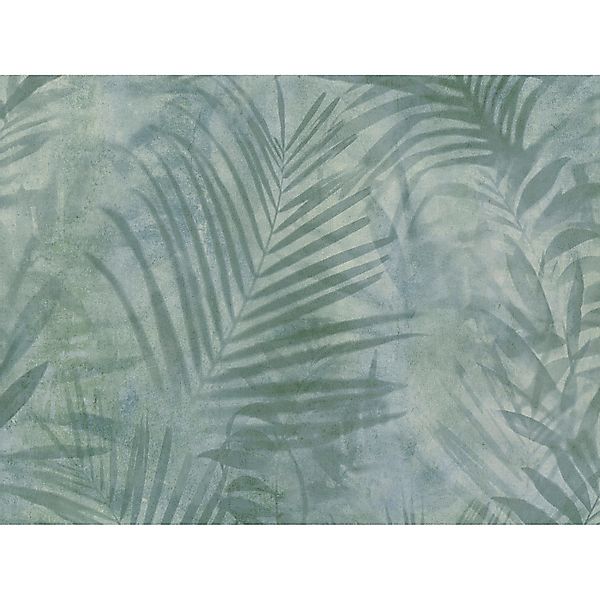 Vliestapete Palmenblätter grün B/L: ca. 53x1005 cm günstig online kaufen