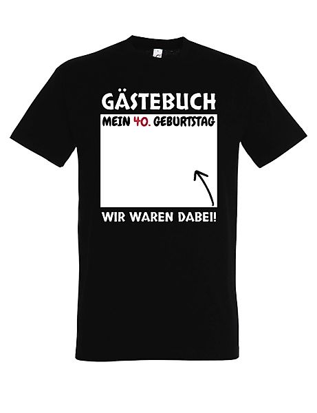 Youth Designz Print-Shirt Gästebuch 40. Geburtstag günstig online kaufen