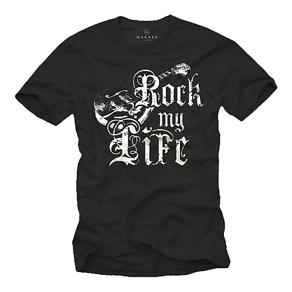 MAKAYA T-Shirt Herren Bandshirt Motiv Rock günstig online kaufen