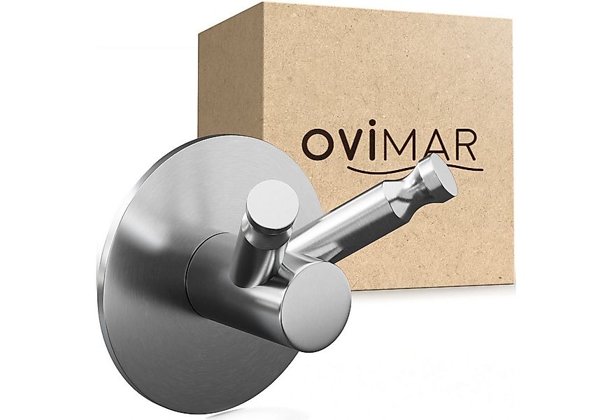 ovimar Handtuchhaken Hjelm, (1-St), aus Edelstahl in Silber zur Zum Kleben günstig online kaufen