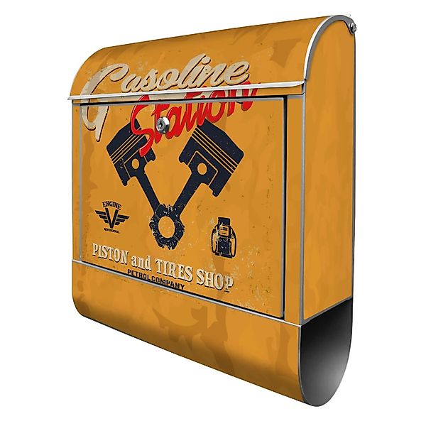 Banjado Design Briefkasten Silber Pulverbeschichtet 39x47x14cm 2 Schlüssel günstig online kaufen