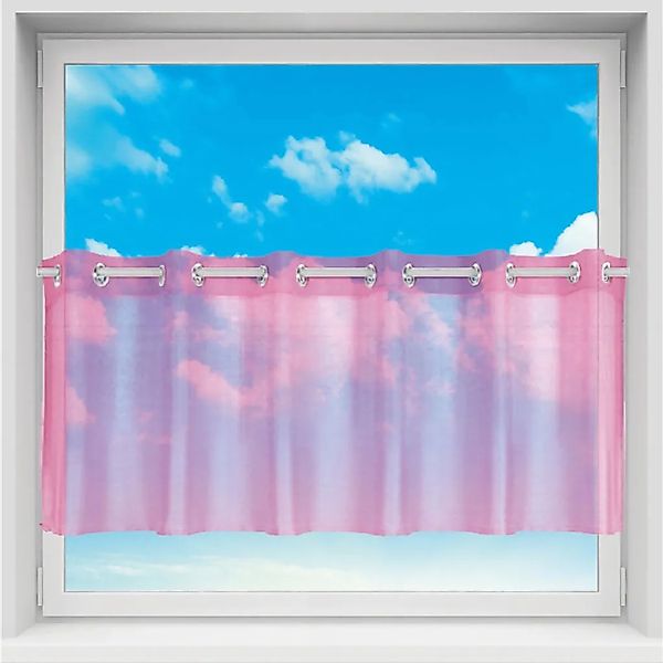 Bestgoodies Bistrogardine mit Ösen Noella 160 cm x 45 cm Bordeaux günstig online kaufen