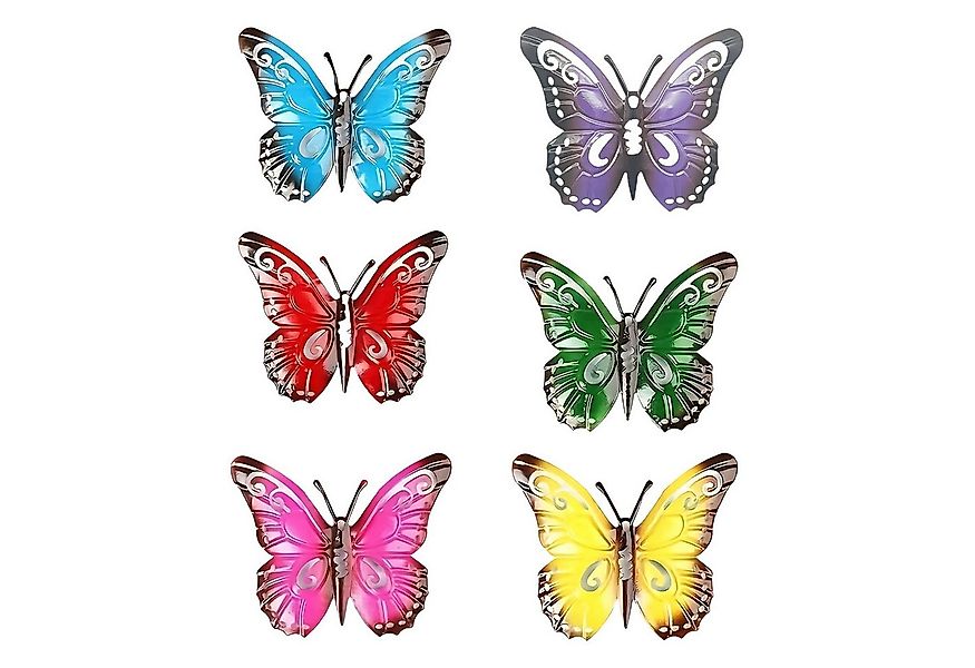 Coonoor Wanddekoobjekt 5 Stück Schmetterlings-Wanddekoration aus Metall, Wa günstig online kaufen
