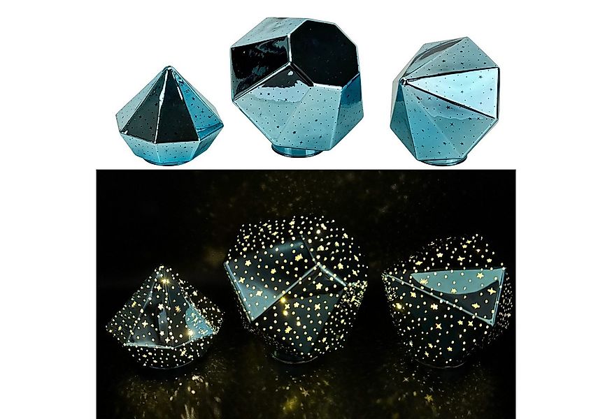 Online-Fuchs LED Dekoobjekt Stimmungslicht - 3 Diamanten aus Glas mit LED-L günstig online kaufen