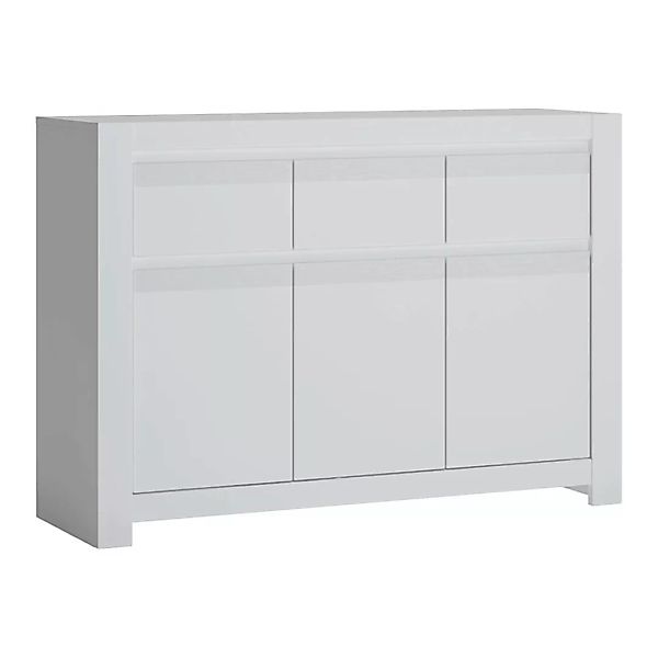 Sideboard 130 cm weiß NAVA-129 günstig online kaufen