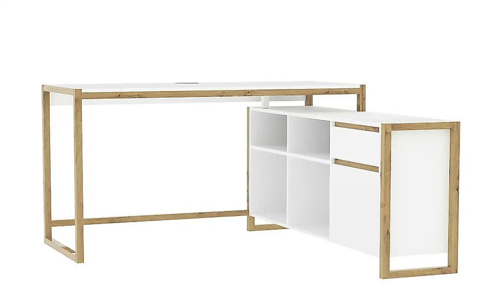 Eck-Schreibtisch  Fiano ¦ weiß ¦ Maße (cm): B: 139 H: 75 T: 142.0 Tische > günstig online kaufen