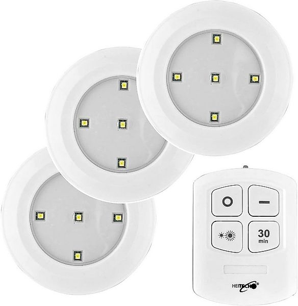 HEITECH LED Wandleuchte LED Lichter mit Fernbedienung 3er Pack günstig online kaufen
