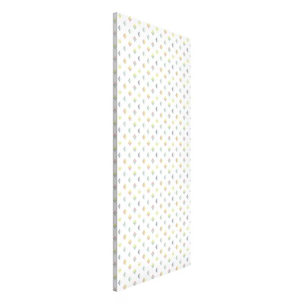 Magnettafel Muster & Textur - Hochformat 1:2 Pastell Dreiecke günstig online kaufen