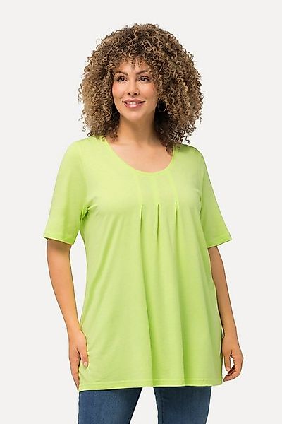 Ulla Popken T-Shirt T-Shirt Zierfalten A-Linie Rundhals Halbarm Modal günstig online kaufen