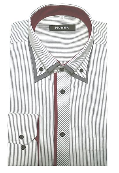 Huber Hemden Langarmhemd HU-0446 Button-Down, Doppelkragen, günstig online kaufen