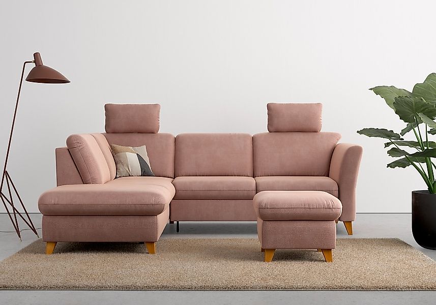 Home affaire Ecksofa "Trelleborg L-Form" wahlweise mit Bettfunktion und Bet günstig online kaufen