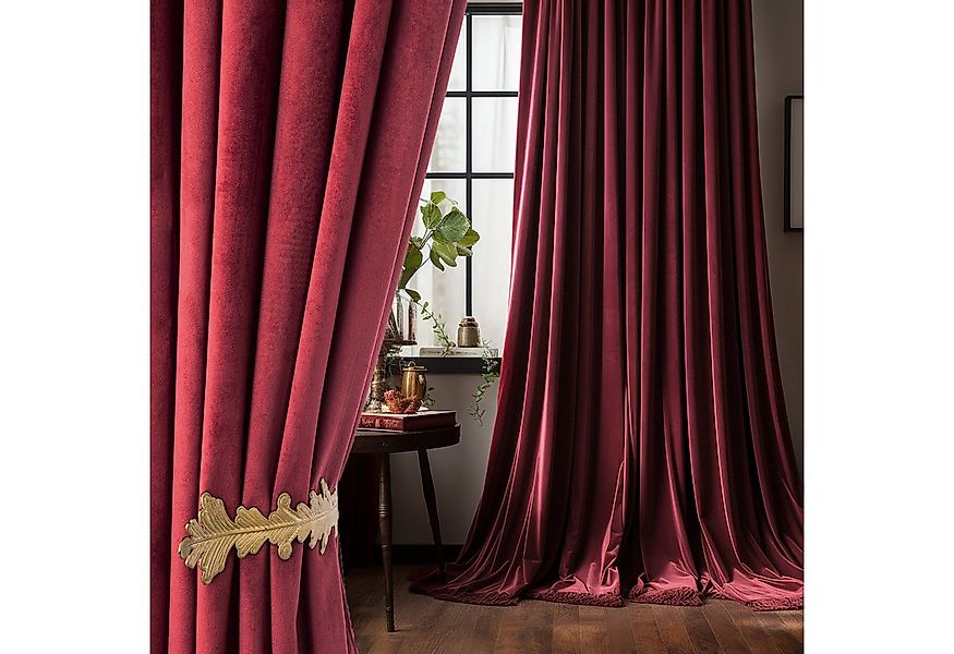 BTTO V&G Verdunkelungsvorhang Samtvorhang Fertiggardinen 1er Set Thermovorh günstig online kaufen