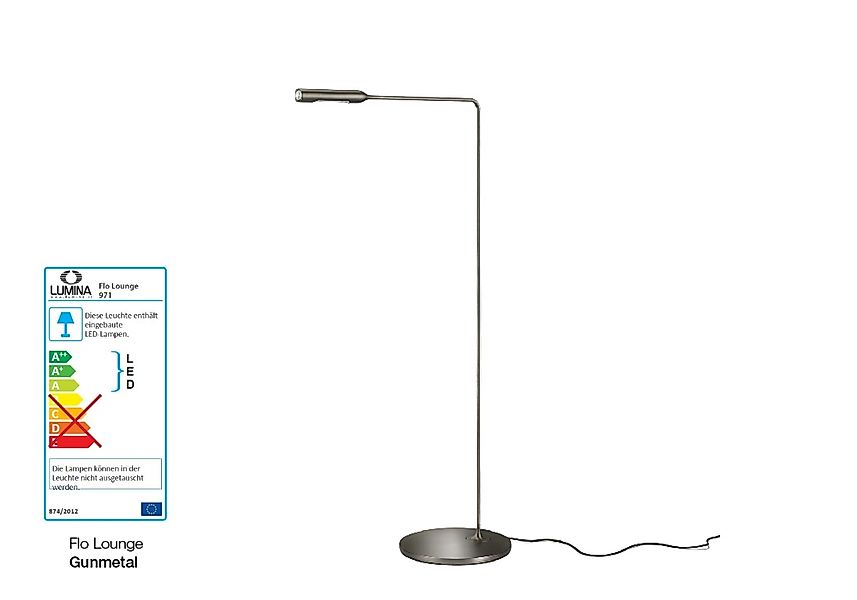 FLO Lounge Stehlampe rotguss günstig online kaufen