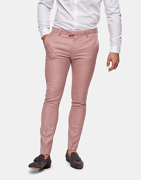 Topman – Super eng geschnittene Anzughose in Rosa günstig online kaufen