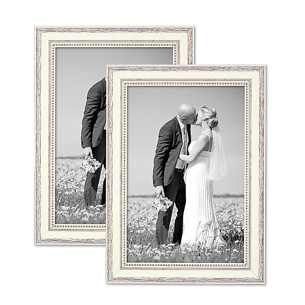 PHOTOLINI Bilderrahmen 2er Set im Shabby-Chic günstig online kaufen