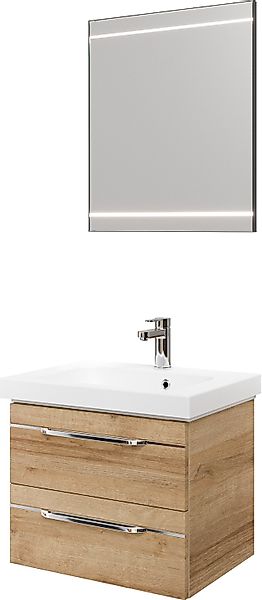 Saphir Badmöbel-Set »Balto 2-teilig Mineralmarmor-Waschtisch mit LED-Spiege günstig online kaufen