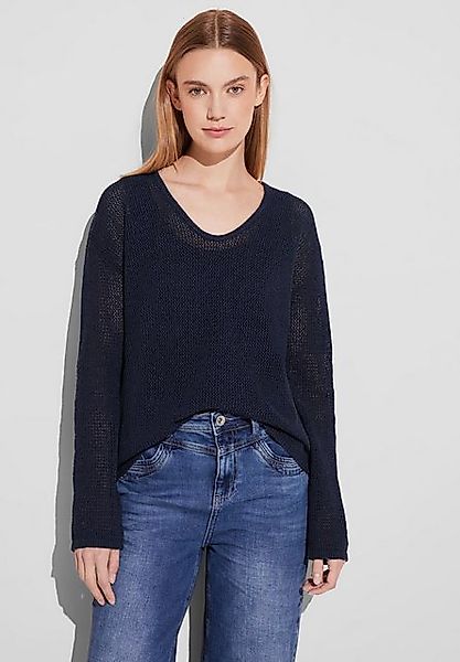 STREET ONE Strickpullover mit transparentem Muster günstig online kaufen