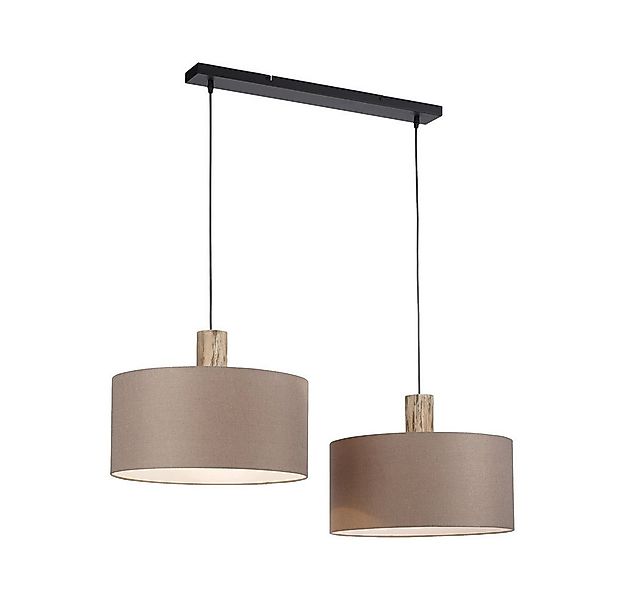 JUST LIGHT LED Pendelleuchte LED Pendelleuchte LINEN, 2xE27/60W, Stoffschir günstig online kaufen
