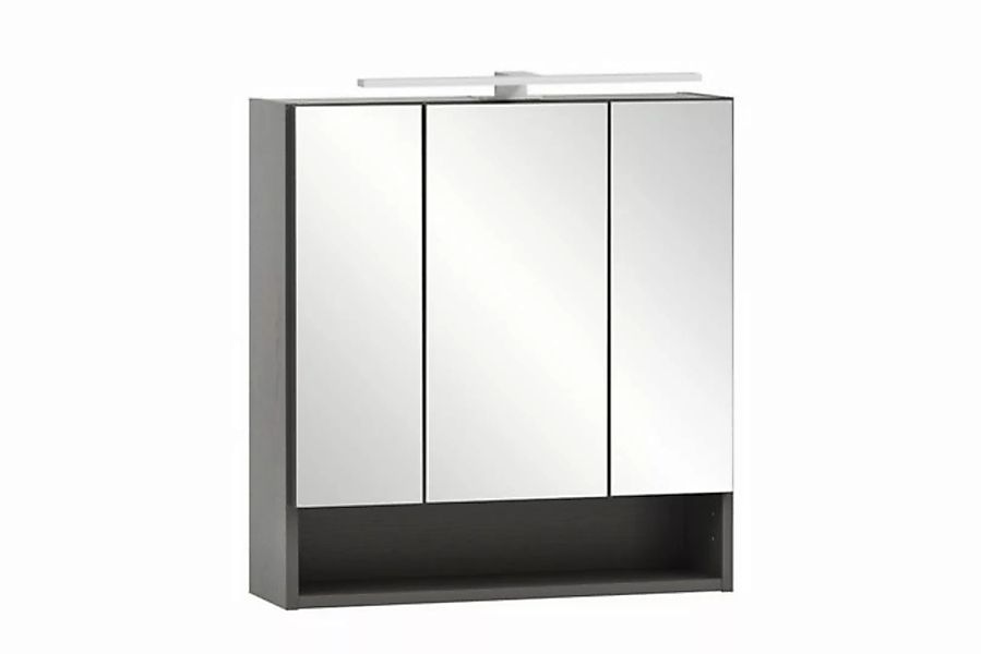 HELD MÖBEL Badezimmerspiegelschrank in graphit mit 3 Türen und 6 Einlegeböd günstig online kaufen