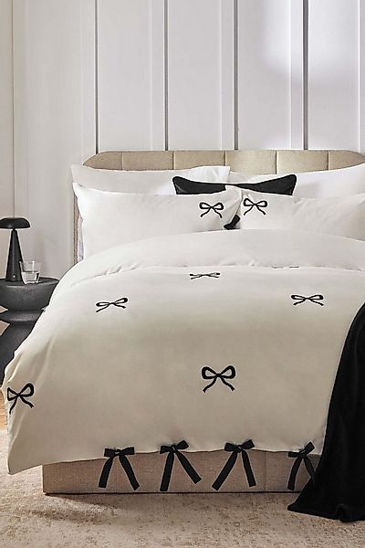 Next Bett-Set Bettgarnitur mit Schleifen-Stickerei, Bezug: Baumwolle, Polye günstig online kaufen