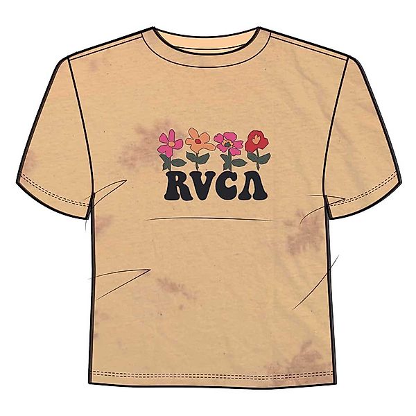 Rvca Freedom Flower Kurzärmeliges T-shirt XS Sea Bleach günstig online kaufen