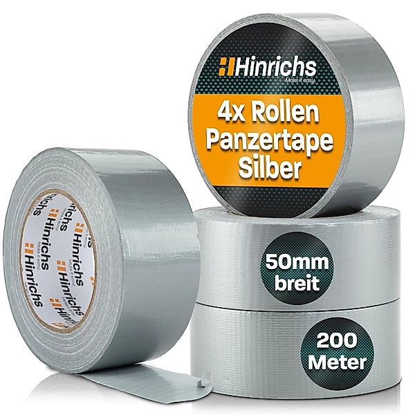Hinrichs Klebeband 4 Rollen Panzerband silber günstig online kaufen